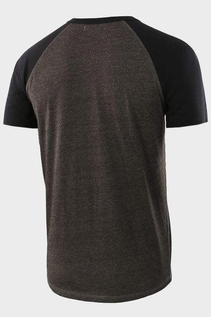 Mens Casual Loose Short Sleeve Henley Shirts