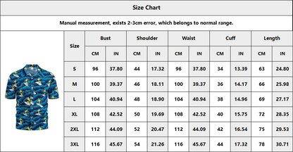 Mens Short Sleeve Surfing Pattern Hawaiian Shirts