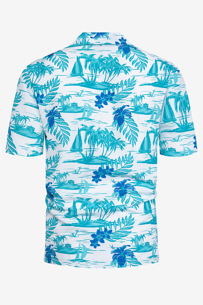 Men's Hawaiian Printed Lapel Beach Button Down Shirts