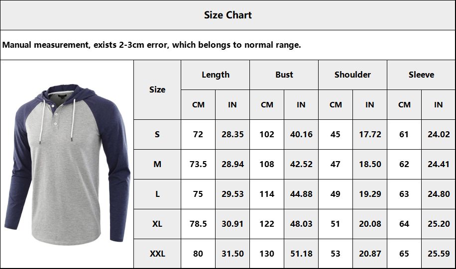 Mens Long Sleeve Color Block Drawstring Hoodies Shirts