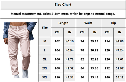 Mens Drawstring Elastic Waist Solid Loose Pants