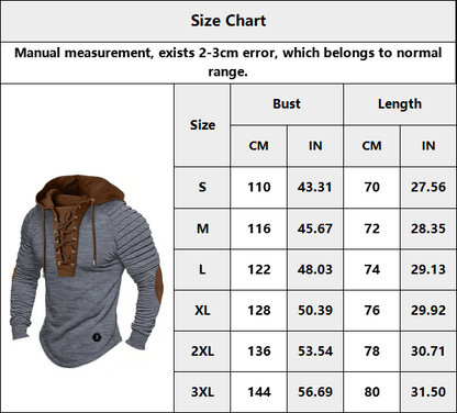 Mens Hooded Long Sleeve Lace Up Vintage Shirts