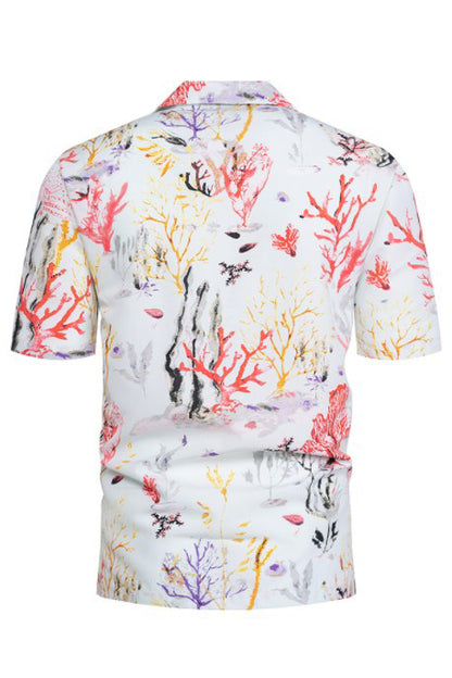 Mens Short Sleeve Underwater Pattern Hawaiian Shirts