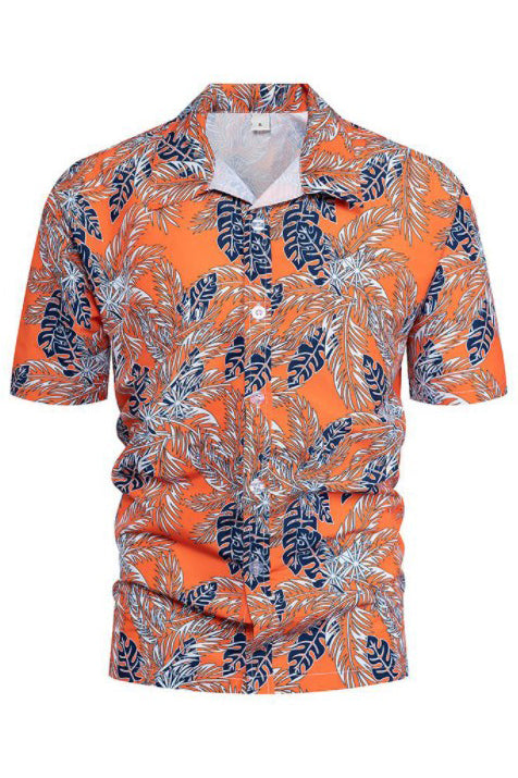 Men's Beach Printed Quick Drying Short Sleeved Shirts