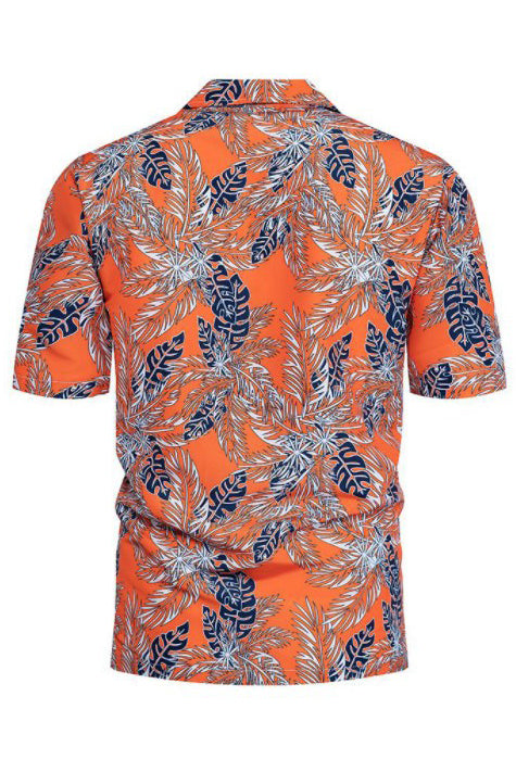 Men's Beach Printed Quick Drying Short Sleeved Shirts