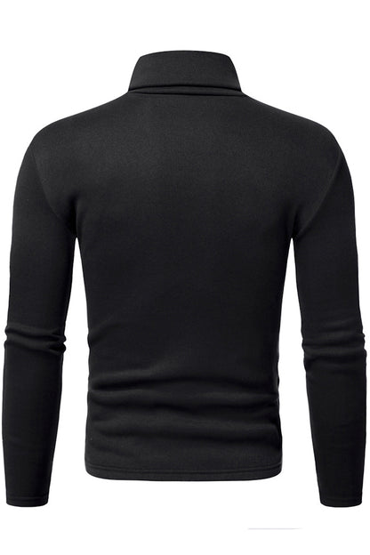 Men's Turtleneck Slim Fit Solid Base Sweater Shirts