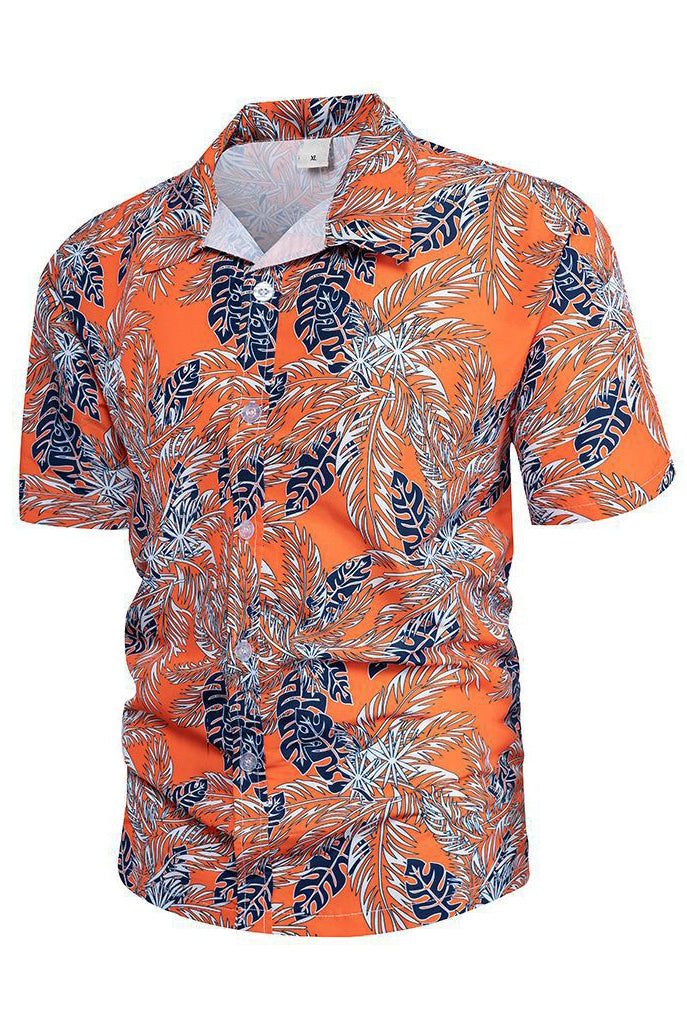 Men's Beach Printed Quick Drying Short Sleeved Shirts