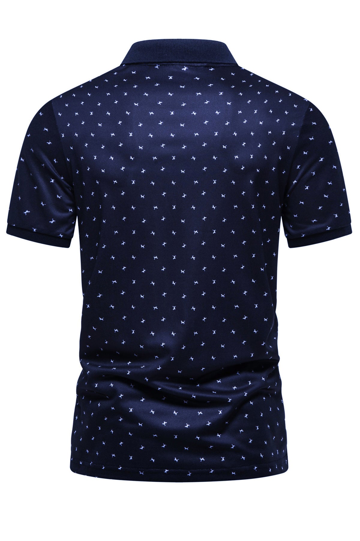 Men's Printed Lapel Short Sleeved Polo Shirts