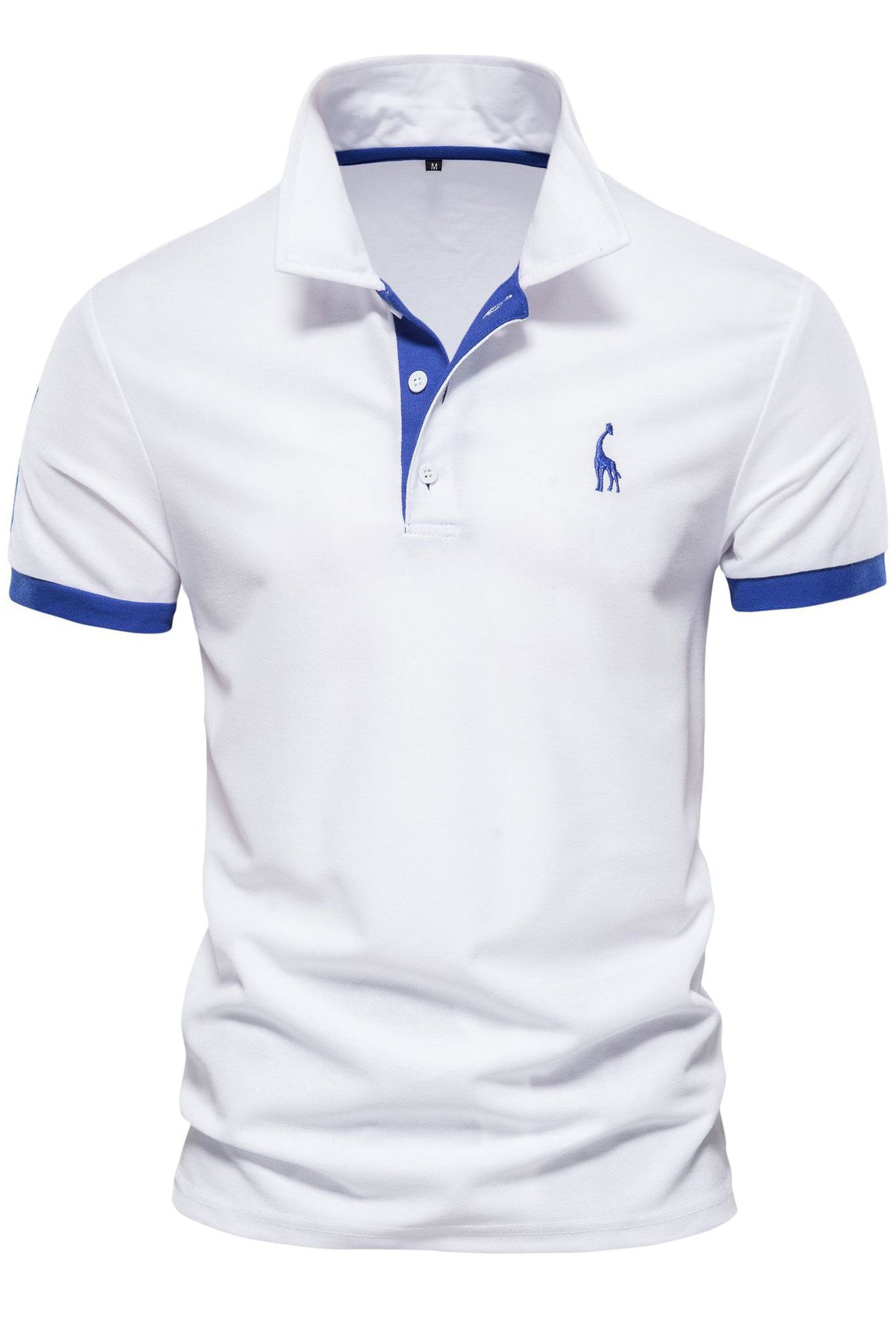 Short Sleeve Casual Deer Embroidered Lapel Polo Shirts