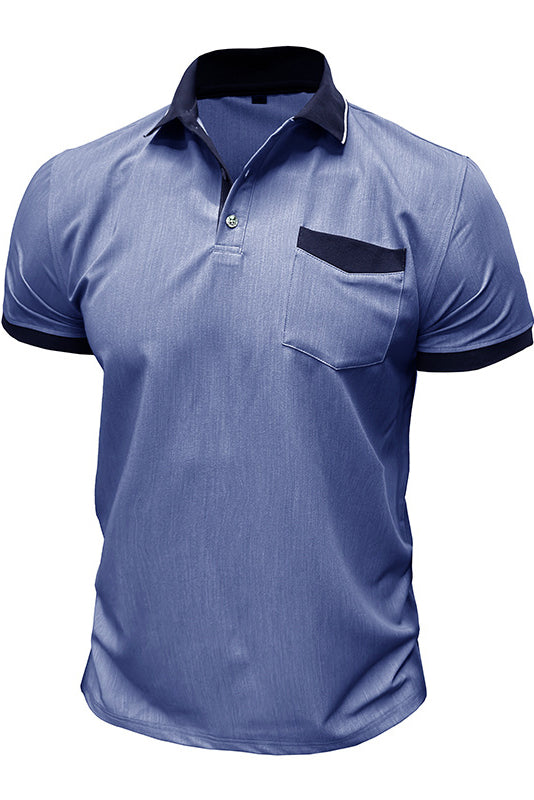 Men's Short Sleeved Lapel Slim Fit Polo Shirts