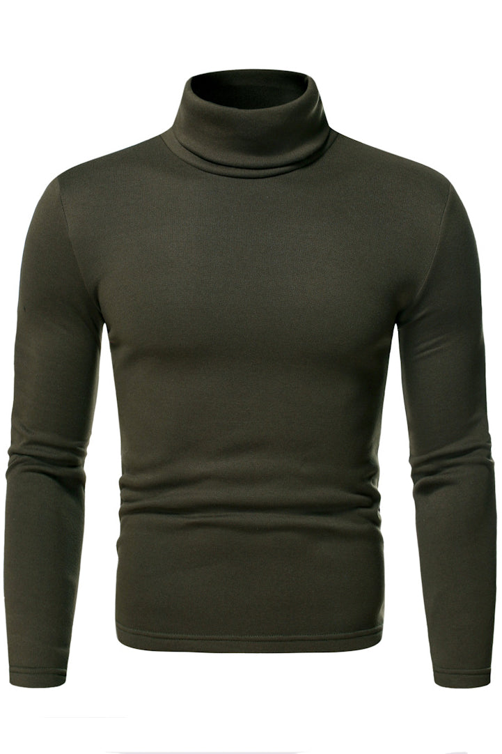 Men's Turtleneck Slim Fit Solid Base Sweater Shirts