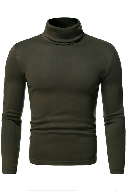 Men's Turtleneck Slim Fit Solid Base Sweater Shirts