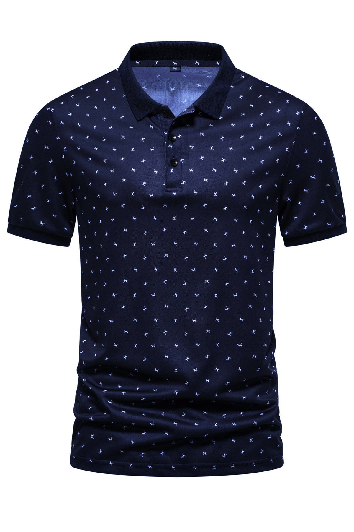 Men's Printed Lapel Short Sleeved Polo Shirts