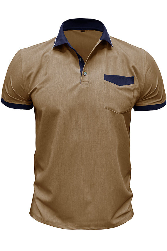 Men's Short Sleeved Lapel Slim Fit Polo Shirts