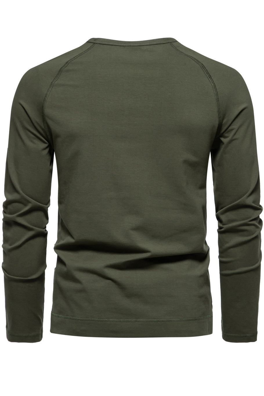 Retro Men's Crewneck Slim Long Sleeve Henley Shirts