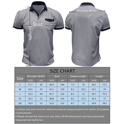 Men's Short Sleeved Lapel Slim Fit Polo Shirts