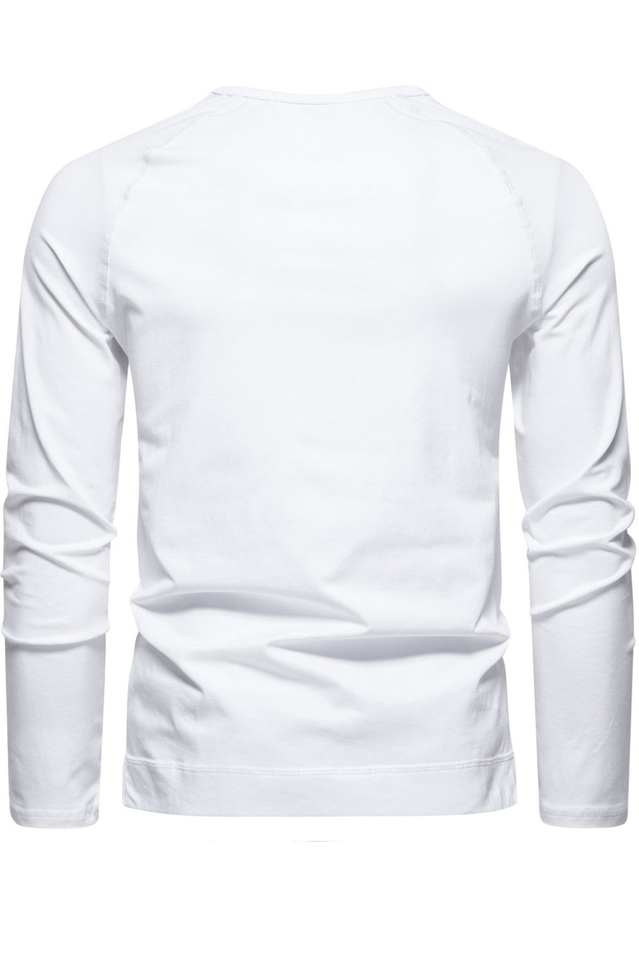 Retro Men's Crewneck Slim Long Sleeve Henley Shirts