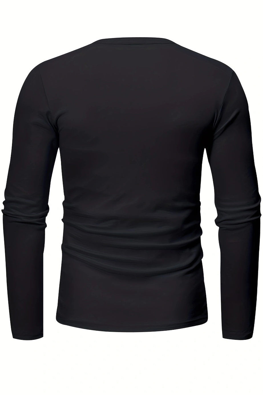 Mens Solid Long Sleeve Bottom Henley Shirts