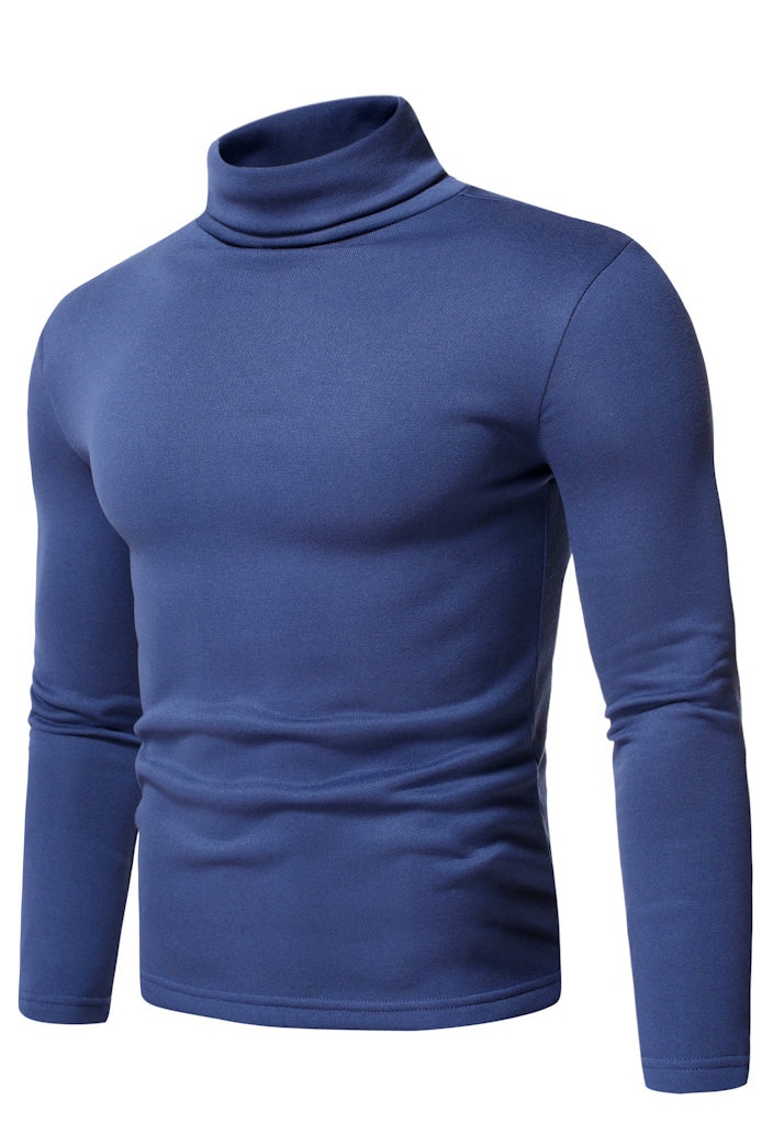 Men's Turtleneck Slim Fit Solid Base Sweater Shirts