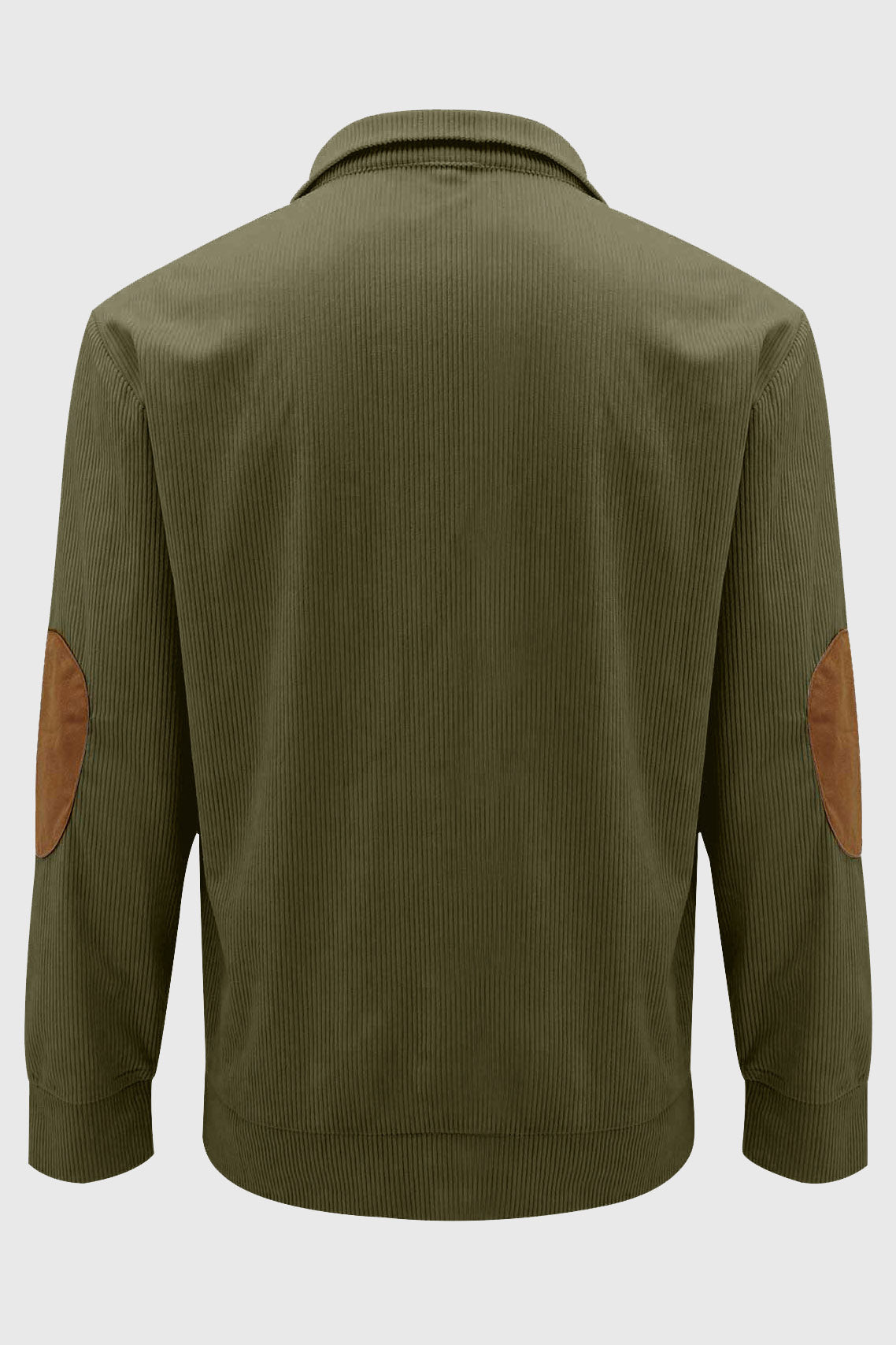 Mens Corduroy Stand Collar Color Block Sweatshirts