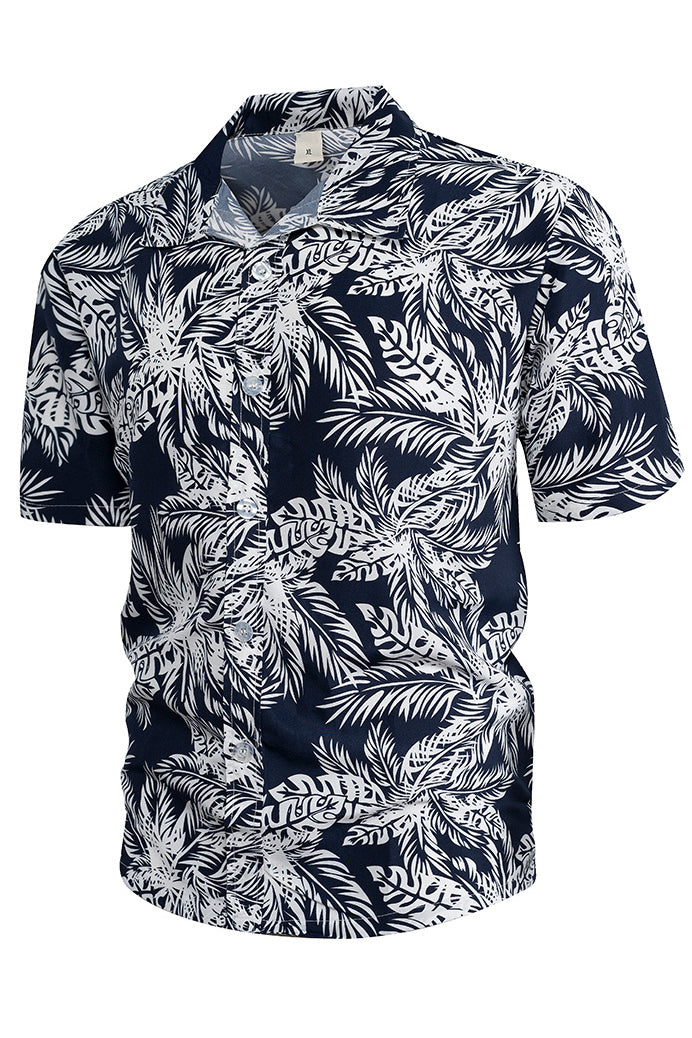 Men's Beach Printed Quick Drying Short Sleeved Shirts