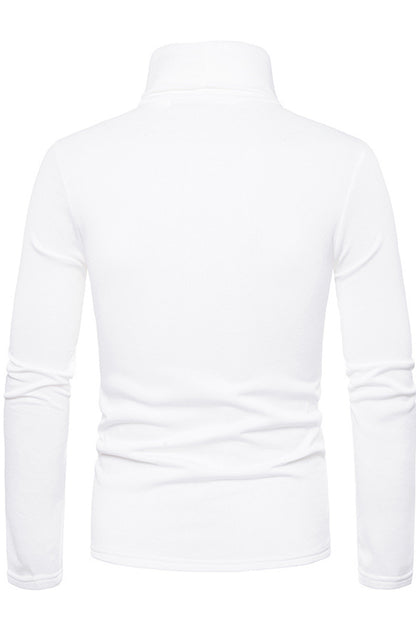 Men's Turtleneck Slim Fit Solid Base Sweater Shirts