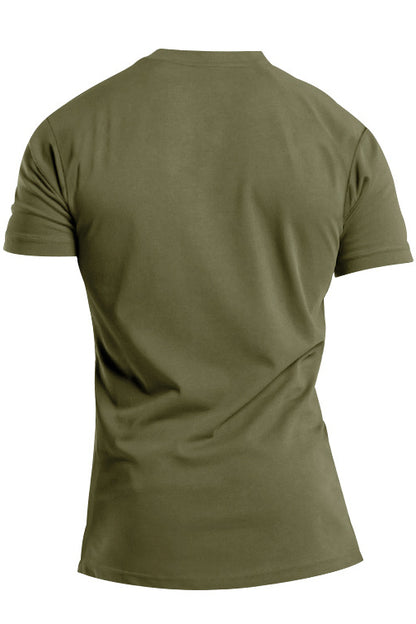 Men's Short Sleeve Button Front Pocket T-Shirts