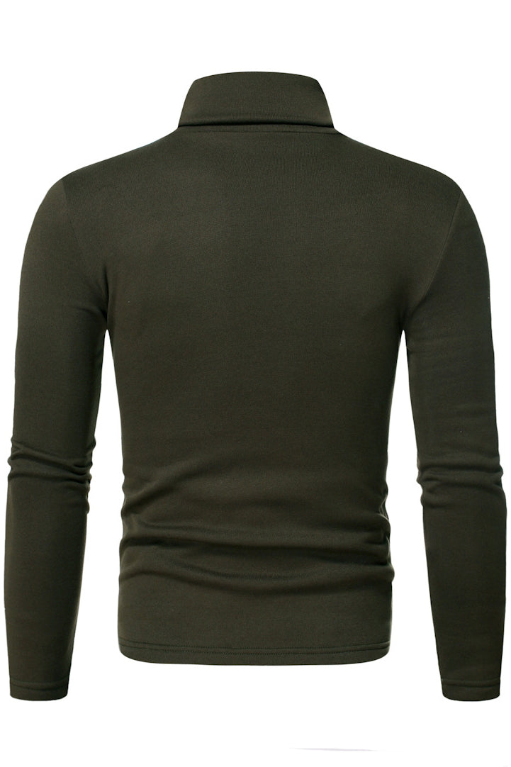 Men's Turtleneck Slim Fit Solid Base Sweater Shirts