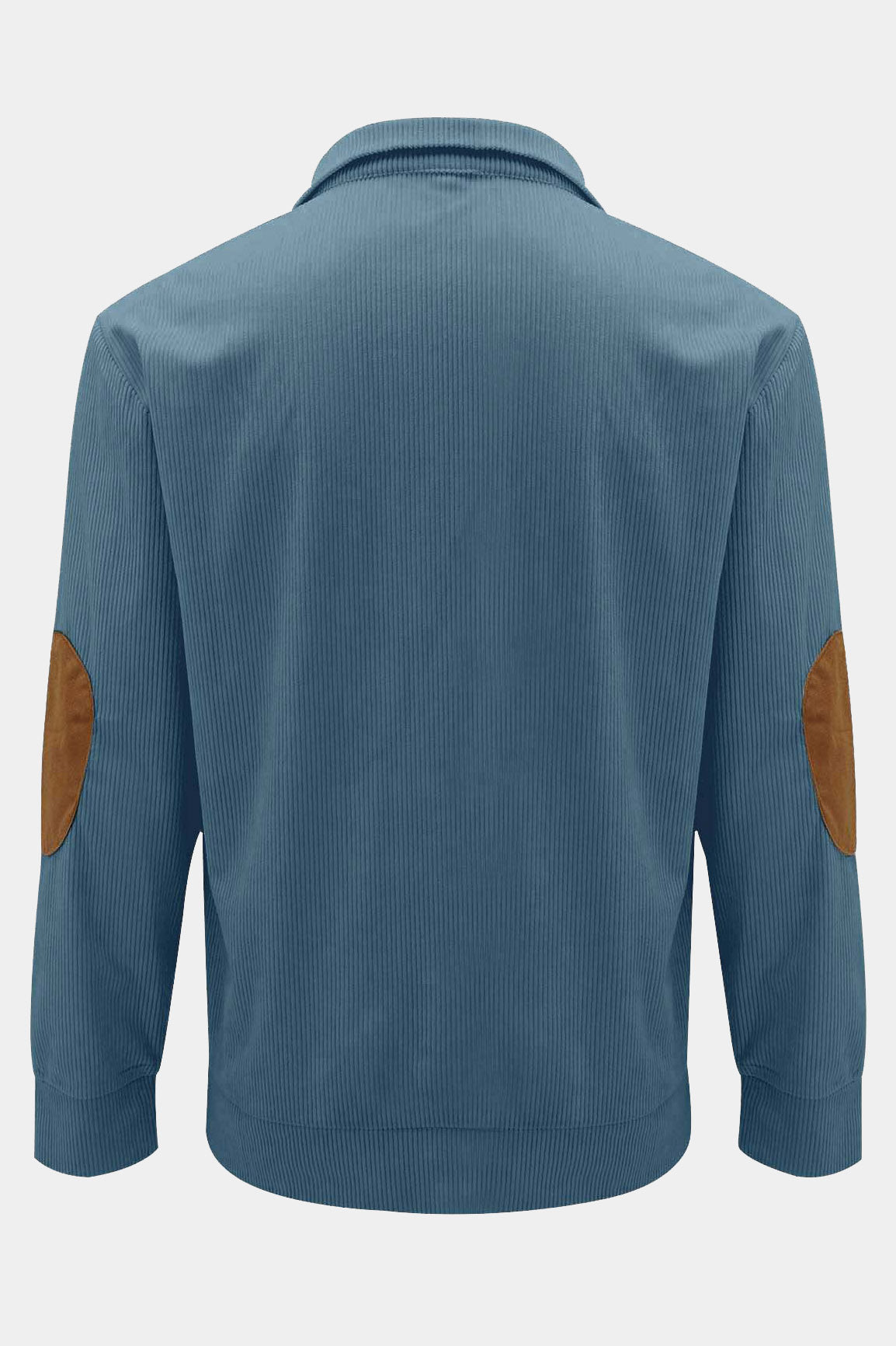 Mens Corduroy Stand Collar Color Block Sweatshirts