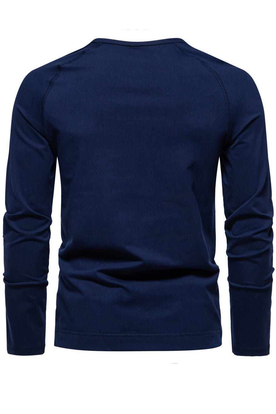 Retro Men's Crewneck Slim Long Sleeve Henley Shirts