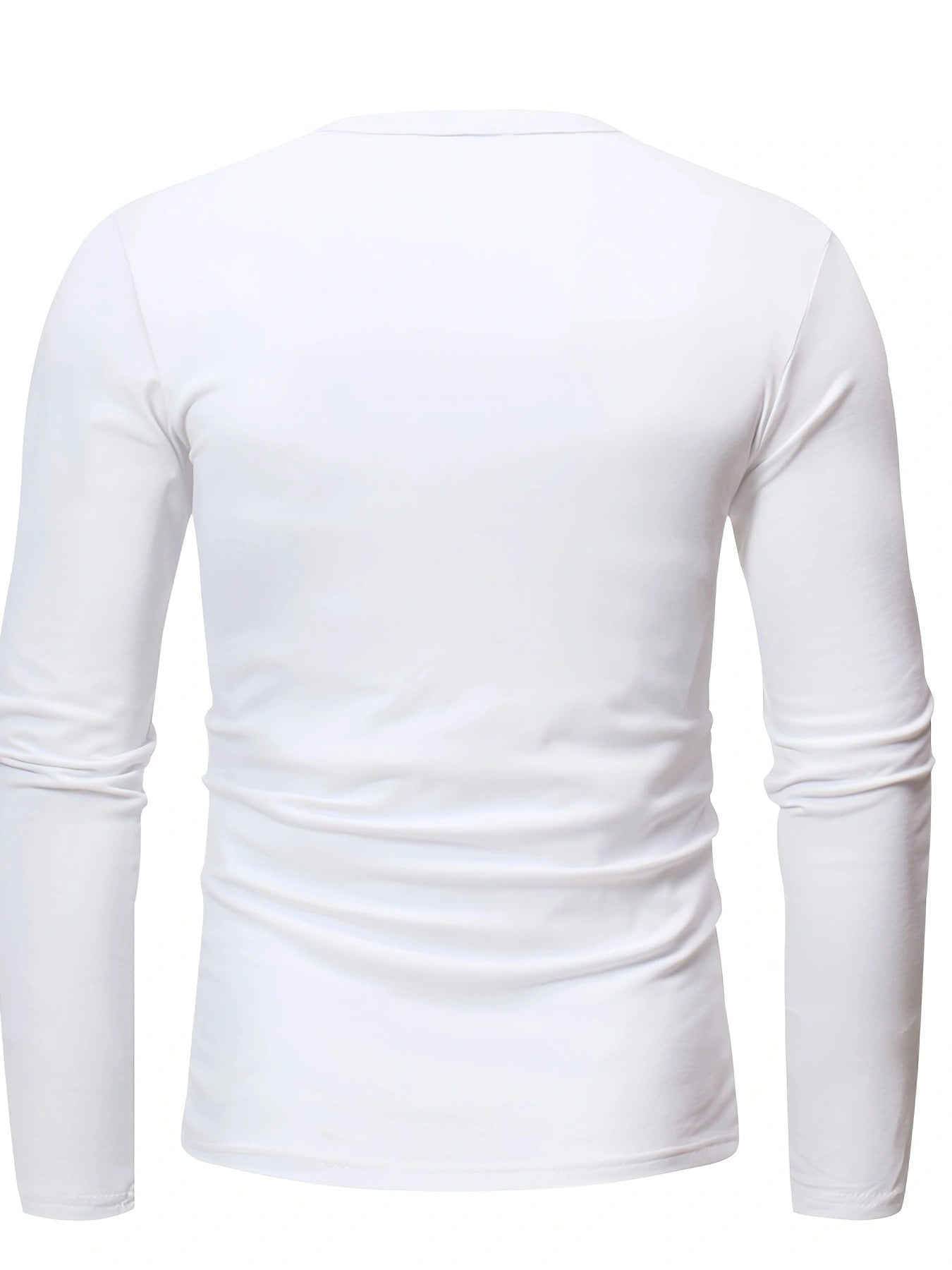 Mens Solid Long Sleeve Bottom Henley Shirts