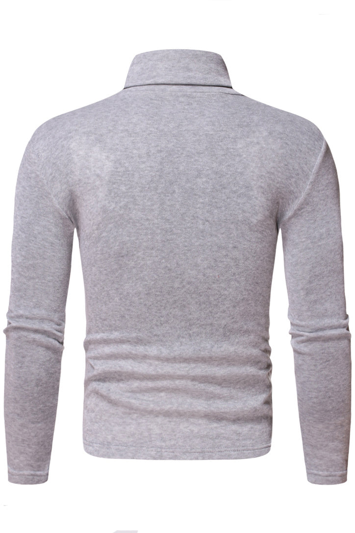 Men's Turtleneck Slim Fit Solid Base Sweater Shirts