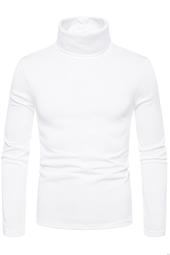 Men's Turtleneck Slim Fit Solid Base Sweater Shirts