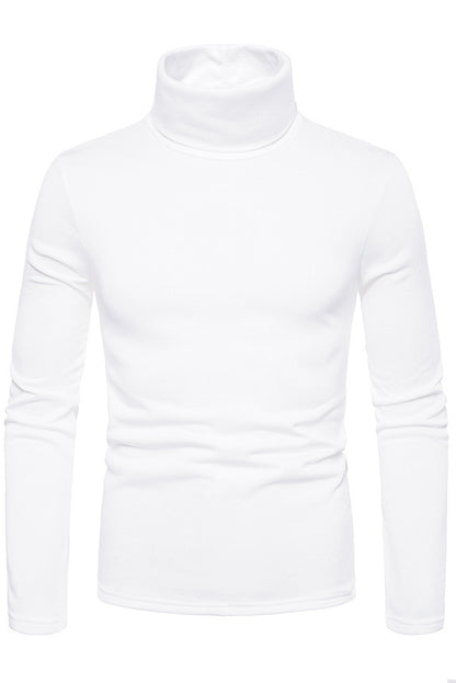 Men's Turtleneck Slim Fit Solid Base Sweater Shirts