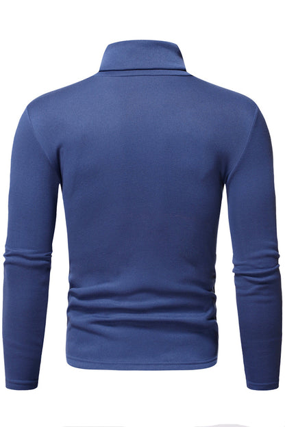 Men's Turtleneck Slim Fit Solid Base Sweater Shirts