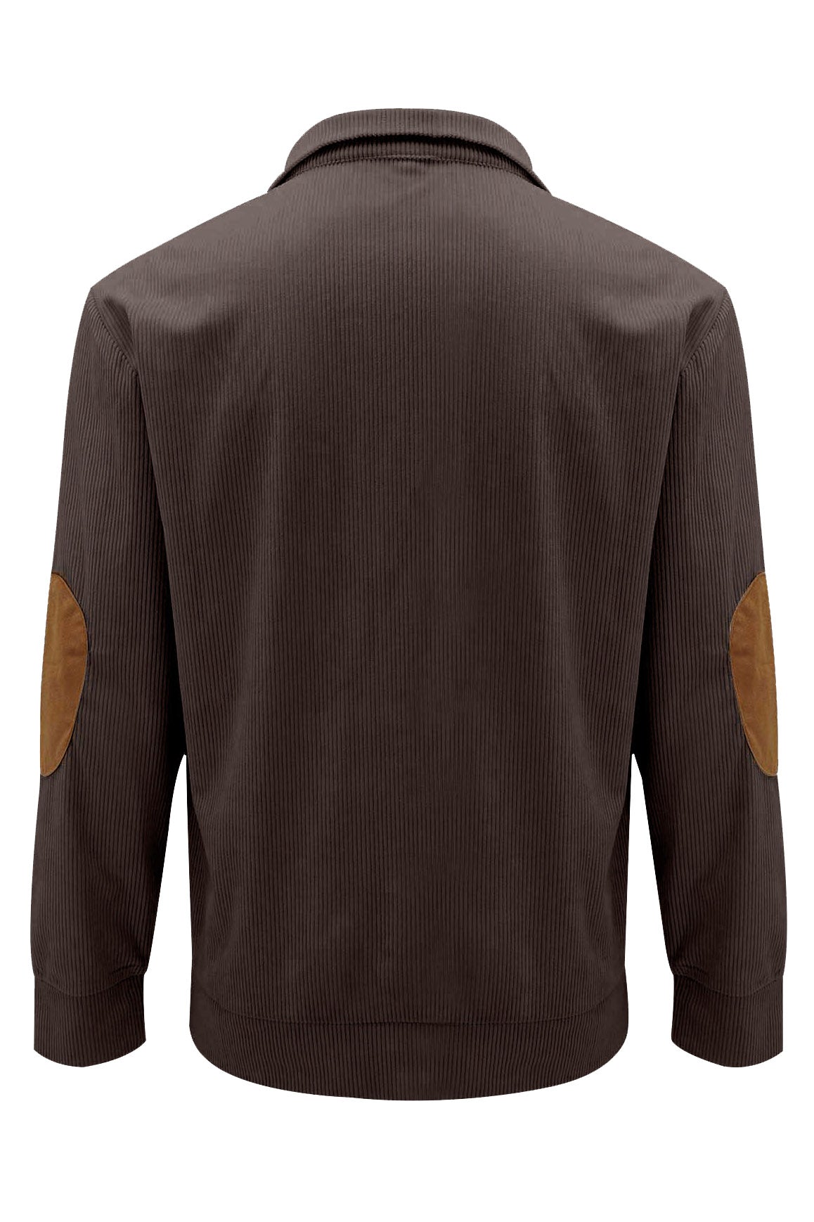 Mens Corduroy Stand Collar Color Block Sweatshirts