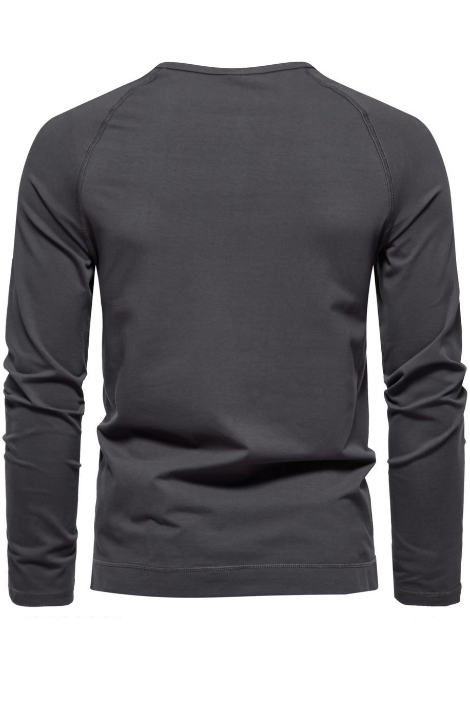 Retro Men's Crewneck Slim Long Sleeve Henley Shirts