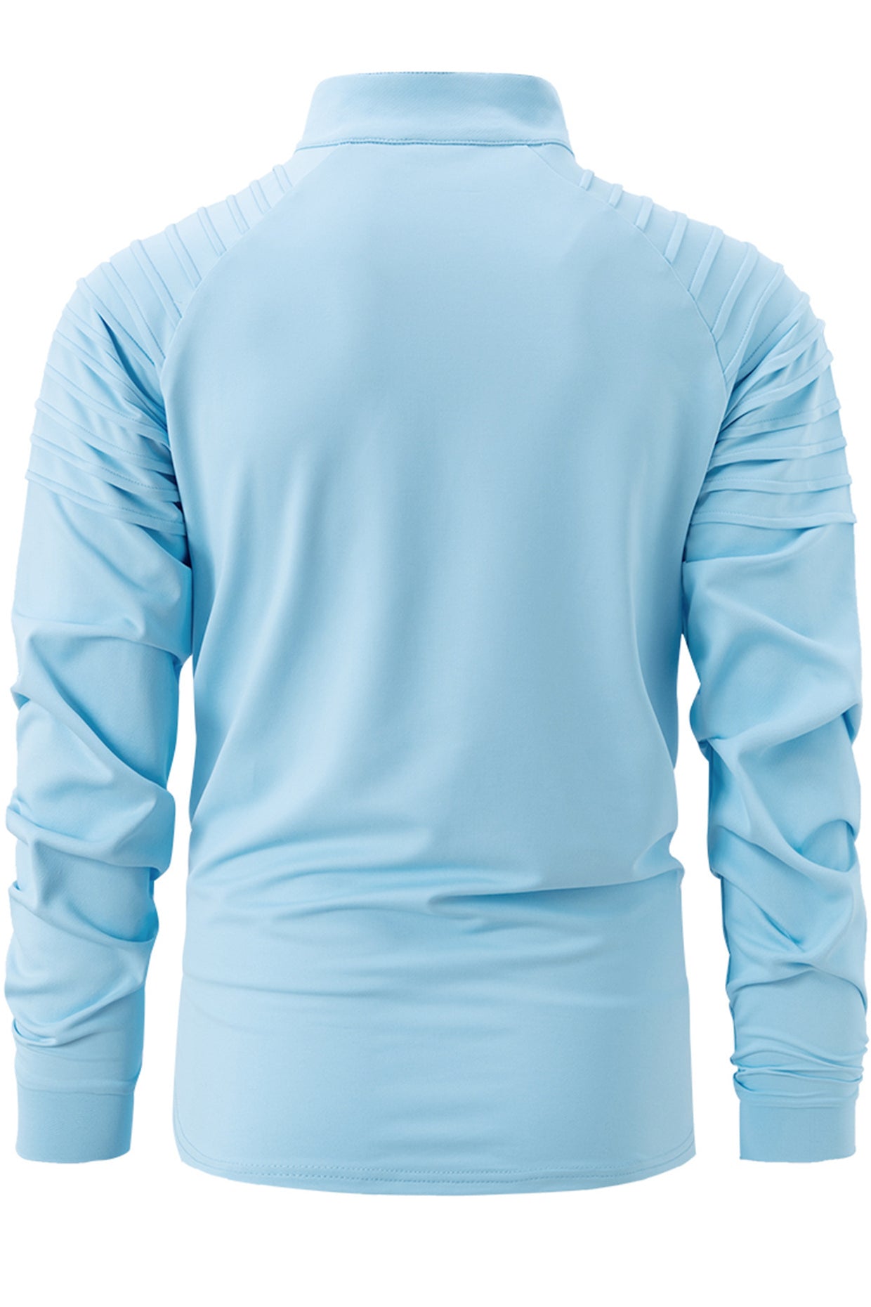 Mens Casual Solid Long Sleeved Sports Zipper Shirts